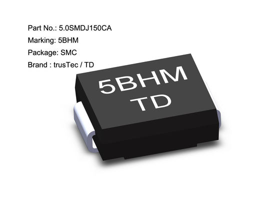 Yüksek Güçlü SMD TVS Diyot 12v 5000W 5.0SMDJ12CA Sıkma Gerilimi 19.9V